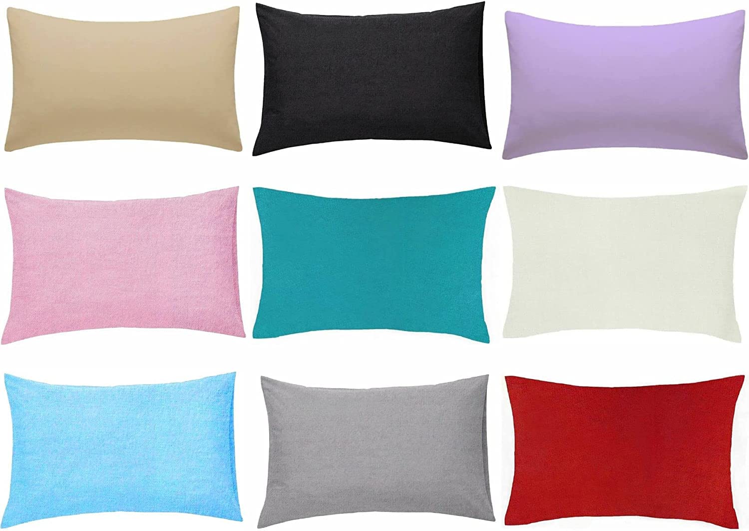 Flannel Baby Toddler Pillow 40 x 60 cm (Cover + Inner Cushion) Soft Smooth Brushed Cotton Pillowcase For Kids Cot Bed Nursery Pillows (Cream)