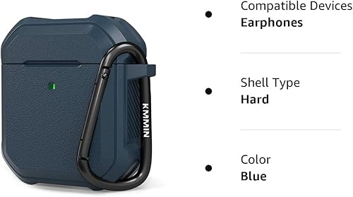Miniatura 8 de Funda para Airpods, Ztacking Airpods 2 y 1, funda protectora rígida de cuerpo completo, a prueba de golpes para hombres y mujeres, con llavero