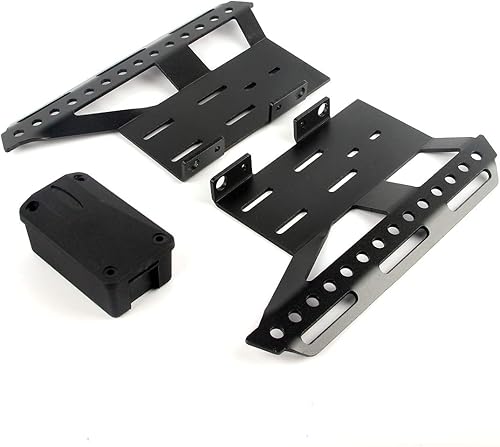 Miniatura 5 de LCX Carreras 110th RC Crawler Car Carril de metal de acero Paso lateral Estribo Rock Slider para Axial SCX10 II 90046 Cherokee Body, actualizaciones
