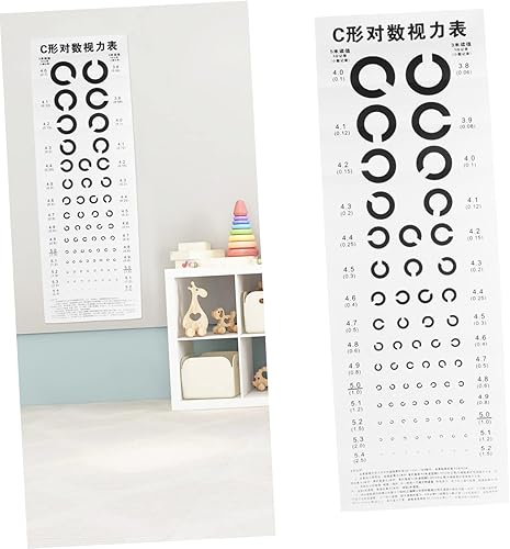 Miniatura 8 de Mobestech Tabla de ojos de 1 pieza Gráfico de pared Gráfico de ojos Snellen Tabla de examen visual Tabla de ojos de plástico de pared Tabla de ojos