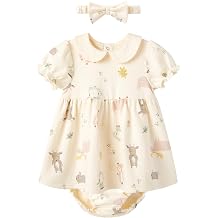 pureborn Baby Girls Dress with Bloomer Infant Girl Cotton Playwear Dress 0-24 Months