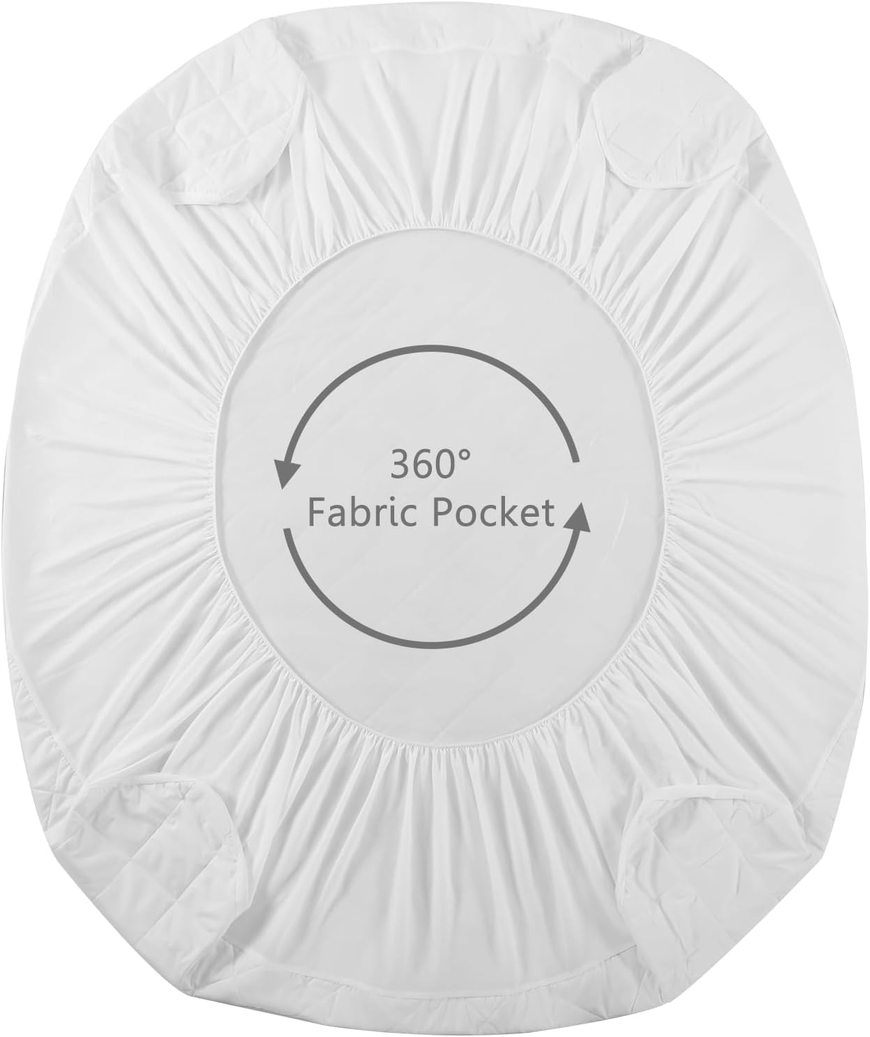 King Size Quilted Fitted Mattress Pad Cover, 100% Waterproof Mattress Protector, Deep Pocket Fitted 8" - 21", Breathable & Noiseless, Soft and Comfortable (78" x 80", White)