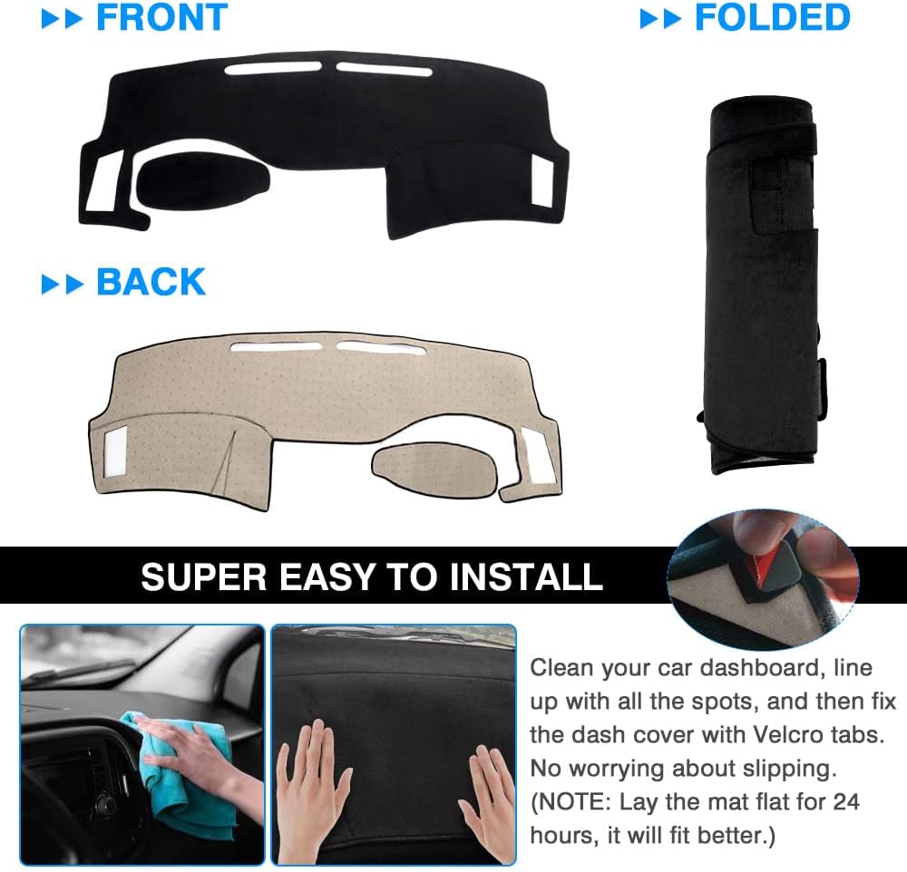 Autorder Dashboard Cover Mat for 2003-2008 Infiniti FX35/ FX45/ FX50 1st Gen (S50) Accessories Dash Cover Suede Dash Mat Sunshade Glare UV Rays Protector