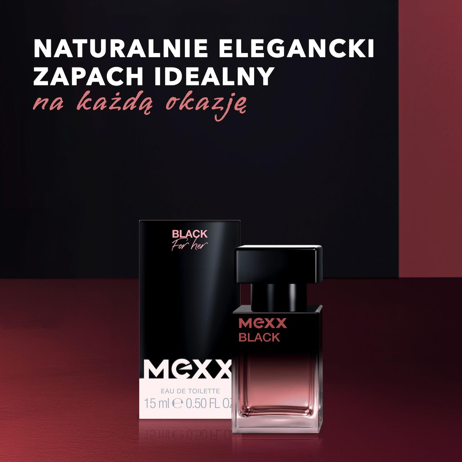 Mexx Black Woda Toaletowa dla Kobiet, o Kwiatowo-Owocowym Zapachu, 15 ml