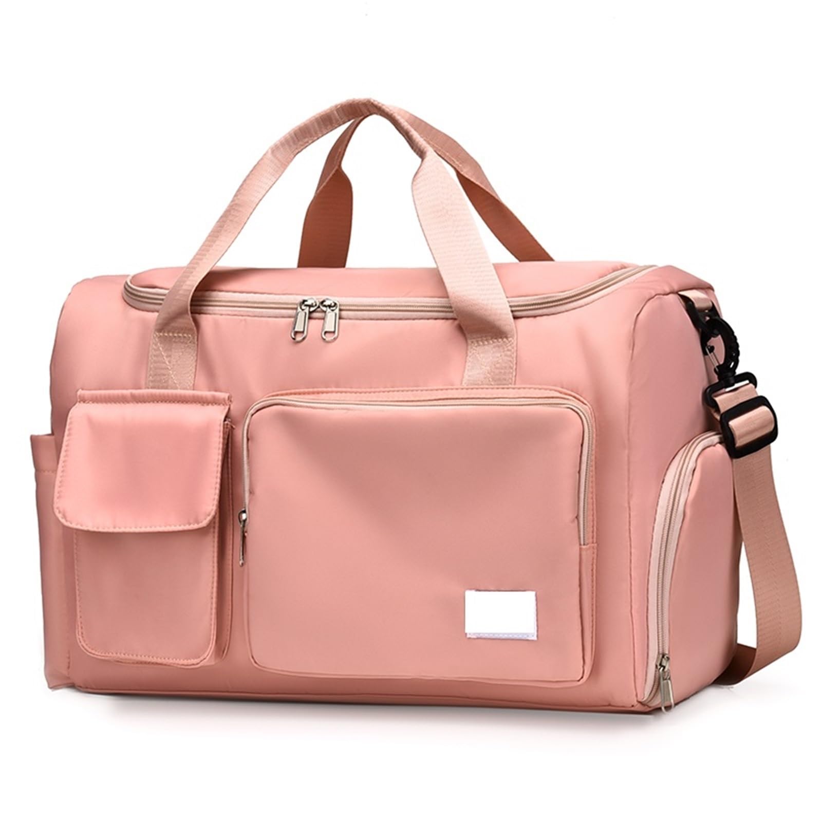 Borsone Palestra Borsa da viaggio Borsone for weekend di grande capacità con scomparto for scarpe Borse sportive fitness for donna(Pink)