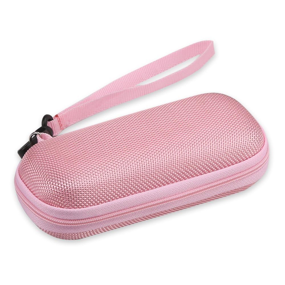AGPTEK Carrying Case, EVA Zipper Carrying Hard Case Cover for Digital Voice Recorders, MP3 Players, Storage Holder for 3D Printing Pen, USB Cable, Earphones, Memory Cards, U Disk, Pink