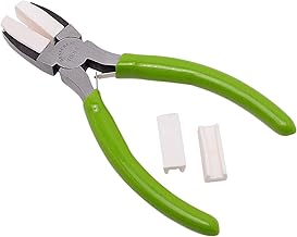 BENECREAT Alicates de Doble Mordaza de Nailon Alicates de Punta Plana con Mordazas Adhesivas para Hacer Joyas de Bricolaje Proyectos de Hobby, Verde