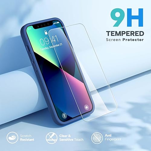 Miniatura 965 de Miracase - Funda diseñada para iPhone 11 con protector de pantalla, funda de goma de silicona líquida, protección total contra caídas y a prueba