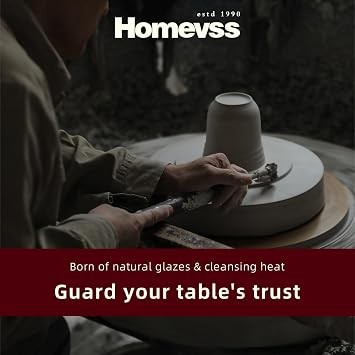 HomeVSS Highland 16pc Dinnerware Set, Unique Organic Shape Double Bowl, Stoneware Plate & Bowl Dish Set Service for 4, Scratch Resistant, Microwave & Dishwasher Safe, Natural Reactive Glaze, Blue