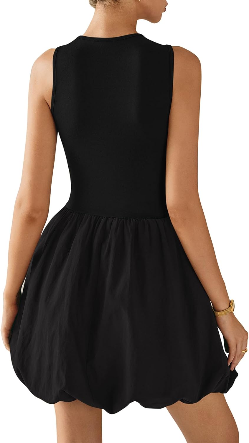 KIRUNDO Summer Bubble Dress for Women 2026 Casual Mini Spring Bodycon Cocktail Dresses Sleeveless Drop Waist Sundress Beach - Image 2