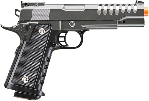 Miniatura 8 de Doble doble 2011 Airsoft pistola ligera oro y negro aleación primavera