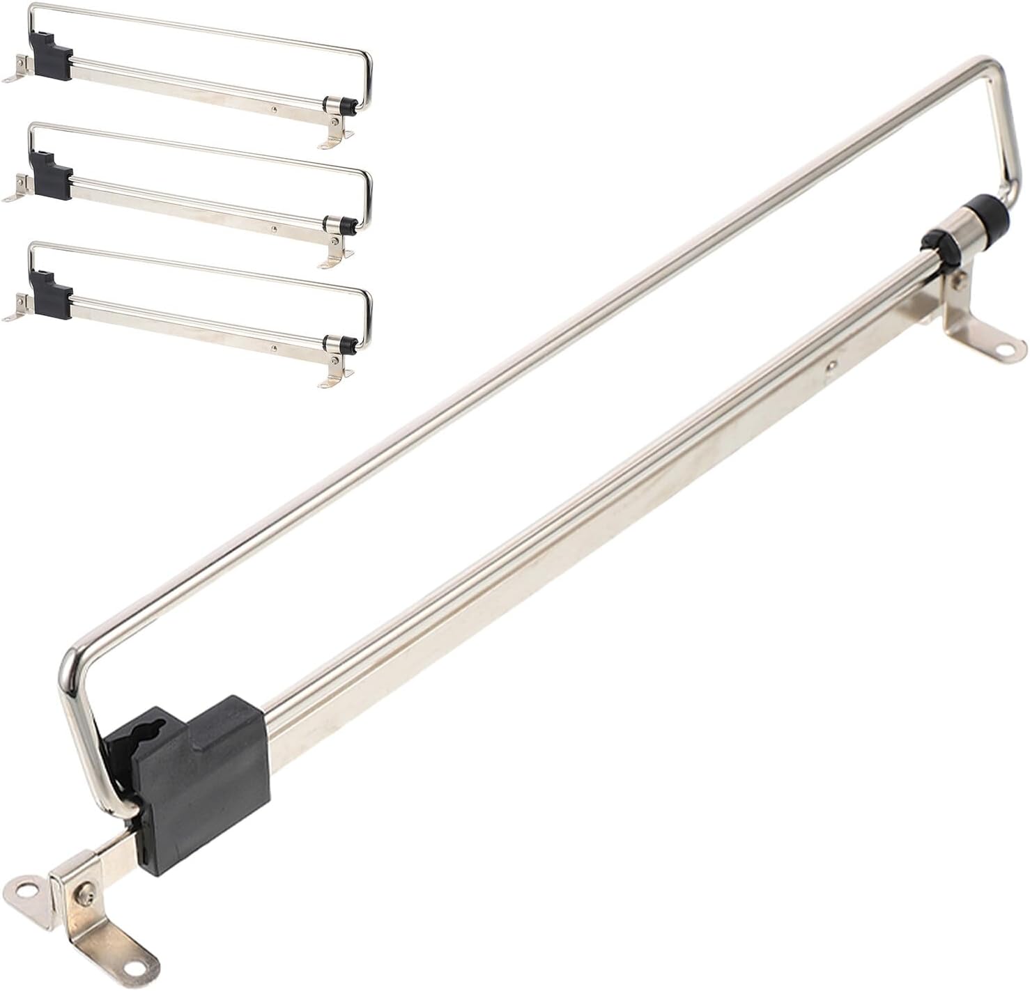 4pcs Adjustable Retractable Wardrobe Rail Clothes Hanger Rods, 11.6 Inch Telescopic Metal Closet Rods for Hanging Pants and Coats, Pull-out Extendable Closet Storage Bars