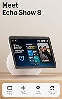 Amazon Echo Show 8 (2024) Newest Model: 8.7" HD Smart Display, Spatial Audio, Alexa+, Built-in Hub - Glacier White