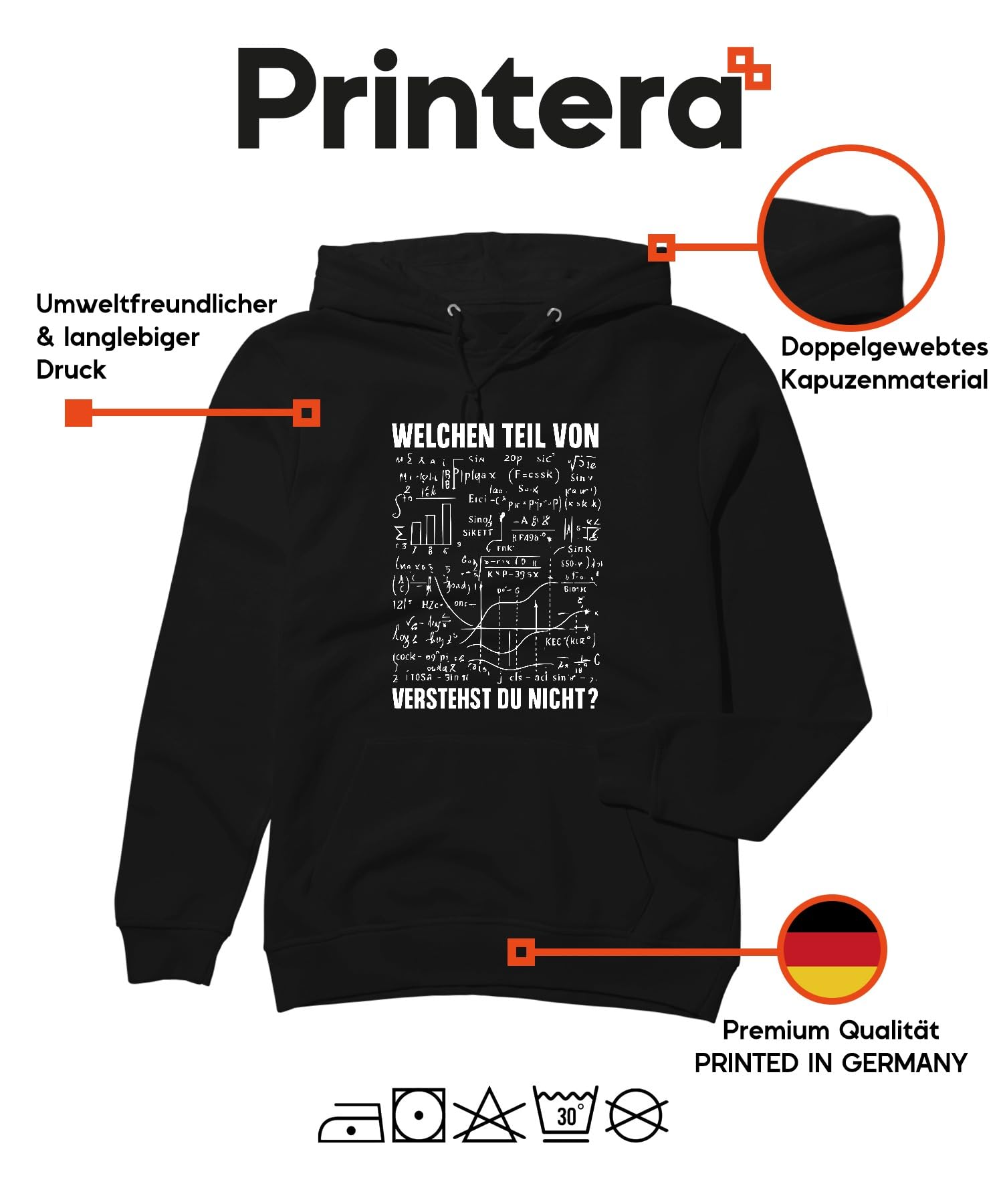 ¿Qué parte de las matemáticas no entiendes Fórmulas Nerd IQ Divertida Sudadera con Capucha Unisex