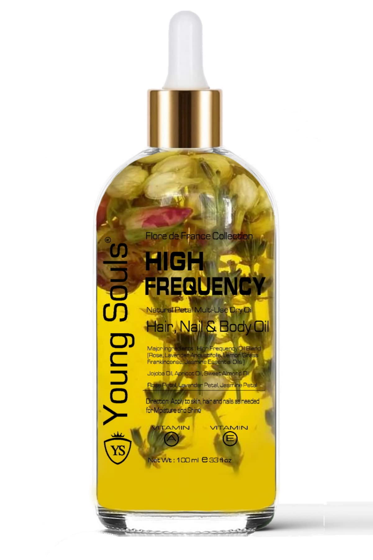 Young Souls Aromatherapy High Frequency Multi Use Oil Yüksek Frekans Yüz Saç Tırnak Vücut Bakım Kuru Yağ 100ml