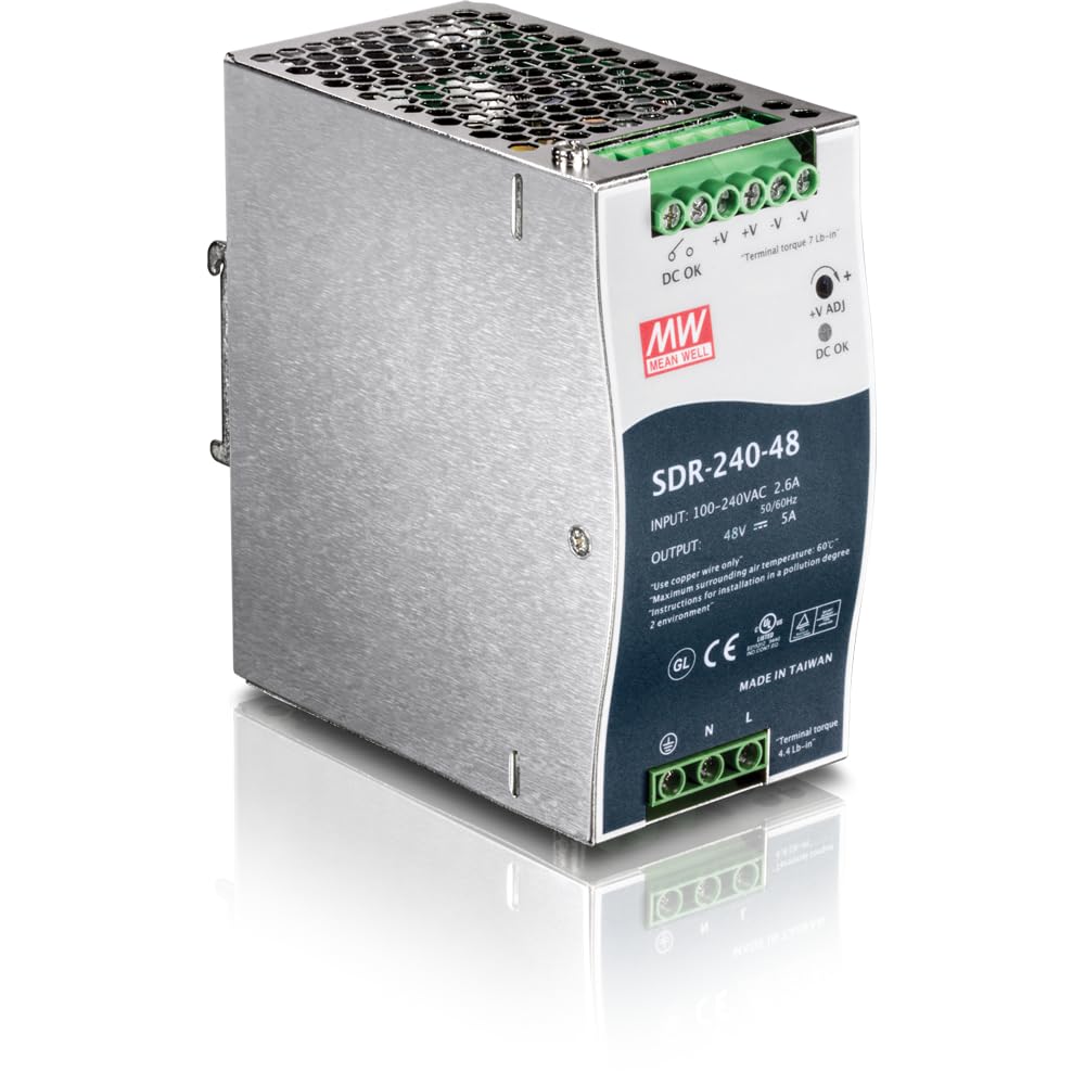 TRENDnet TI-S24048 DIN Rail 48V 240W Power Supply for TI-PG80