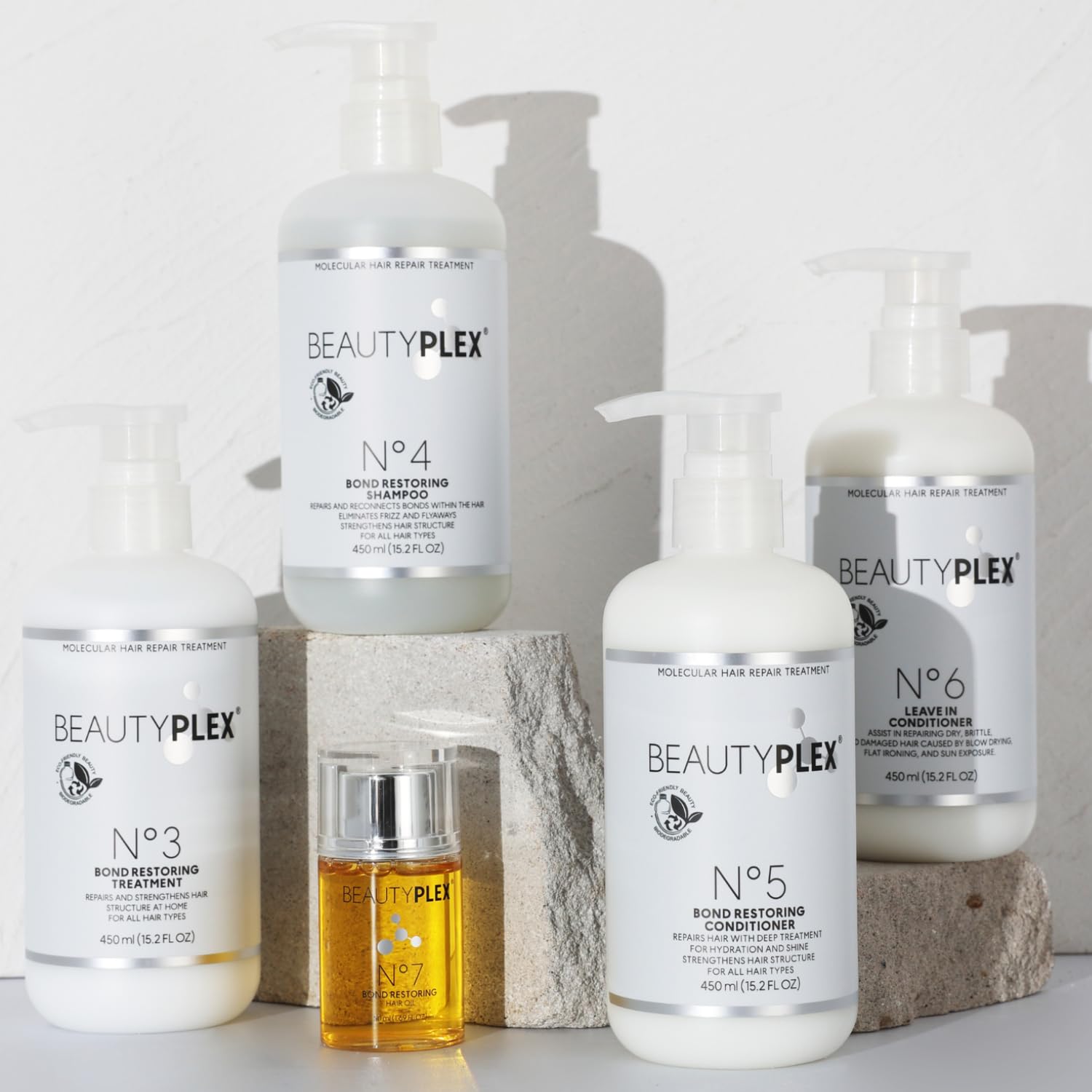 No. 6 - Leave in conditioner Professional Bond Repair Heat Protectant for Hair - Strengthens, Nourishes, Moisturizes & Repairs Hair Structure Softness Frizz Control. 450ml (15.2 oz) - Image 9