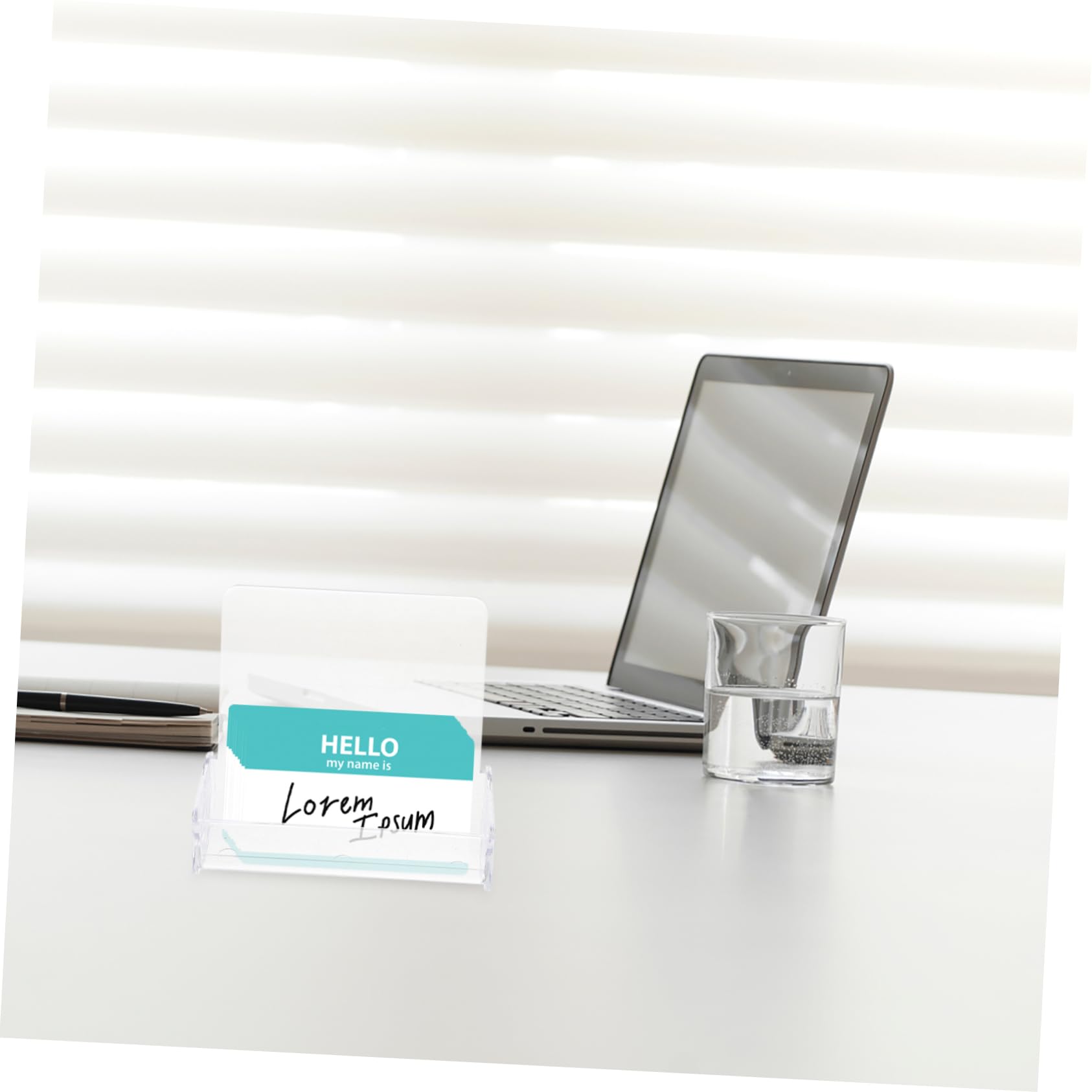 Lurrose Lot De 4 Boîtes De Rangement Pour Cartes De Visite Porte-cartes En Plastique Design Moderne Organisateur De Bureau 2 Pièces X 4
