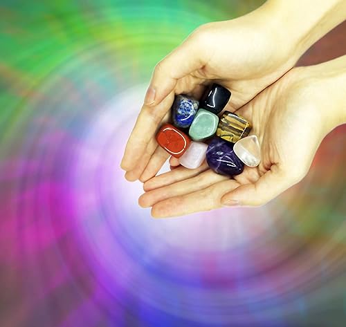 Miniatura 3 de Cristales curativos: 7 piedras pulidas y grabadas para equilibrar chakras holísticos productos para el cuidado de la salud, Gema, Piedra de cristal