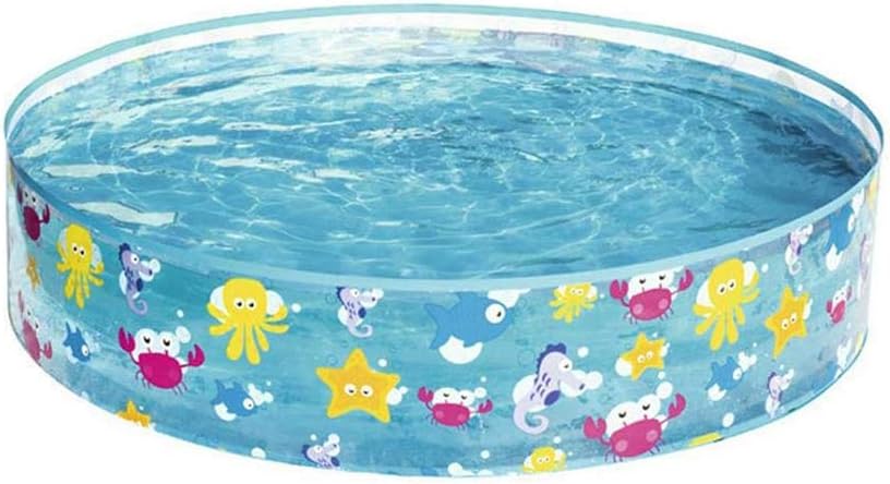 Piscina Bañera Infantil para Niños De Plástico Duro De Natación Piscina Infantil Familiar Piscina Redonda De Natación Difícil para Los Niños Mayores De Dos Años De Edad,Azul