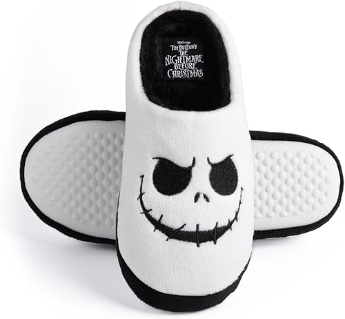 Miniatura 3 de Disney The Nightmare Before Christmas Jack Skellington Face - Pantuflas para mujer, Negro -