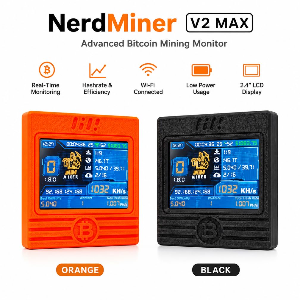 Amazon.com: NerdMiner V2 MAX Solo Bitcoin Miner – 930KH/s Hash