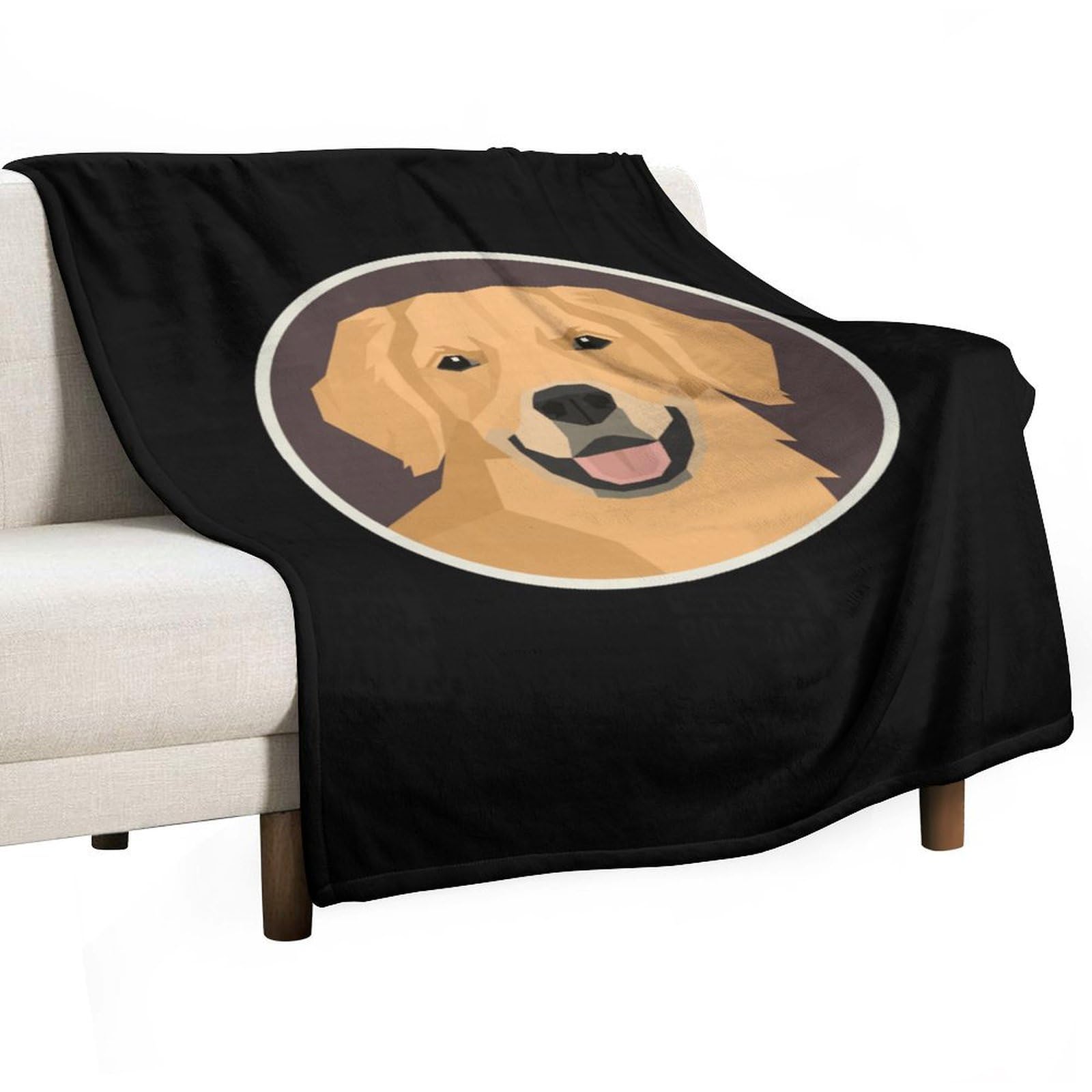 Cgsbngha Style Gold Dog Retriever Flannel Fleece Blanket Lightweight Soft Throw Blankets For Sofa Couch Bed Chair