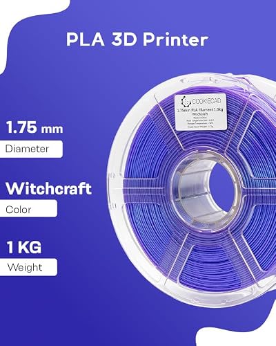 Cookiecad Filamento PLA de 1,75 mm para Impresora 3D, 1 kg (Brujería) - Fernando Cortés Cookiecad Filamento PLA de 1,75 mm para Impresora 3D, 1 kg (Brujería) - Fernando Cortés