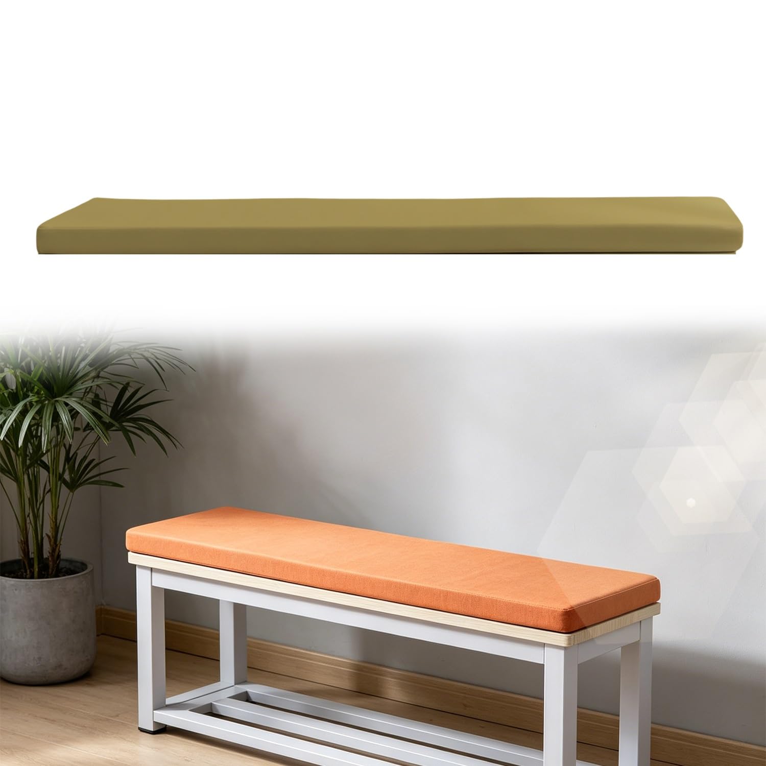 Coussin de banc de jardin 2-3 places vert Y7 80x40x5cm pour assise extérieure confortable