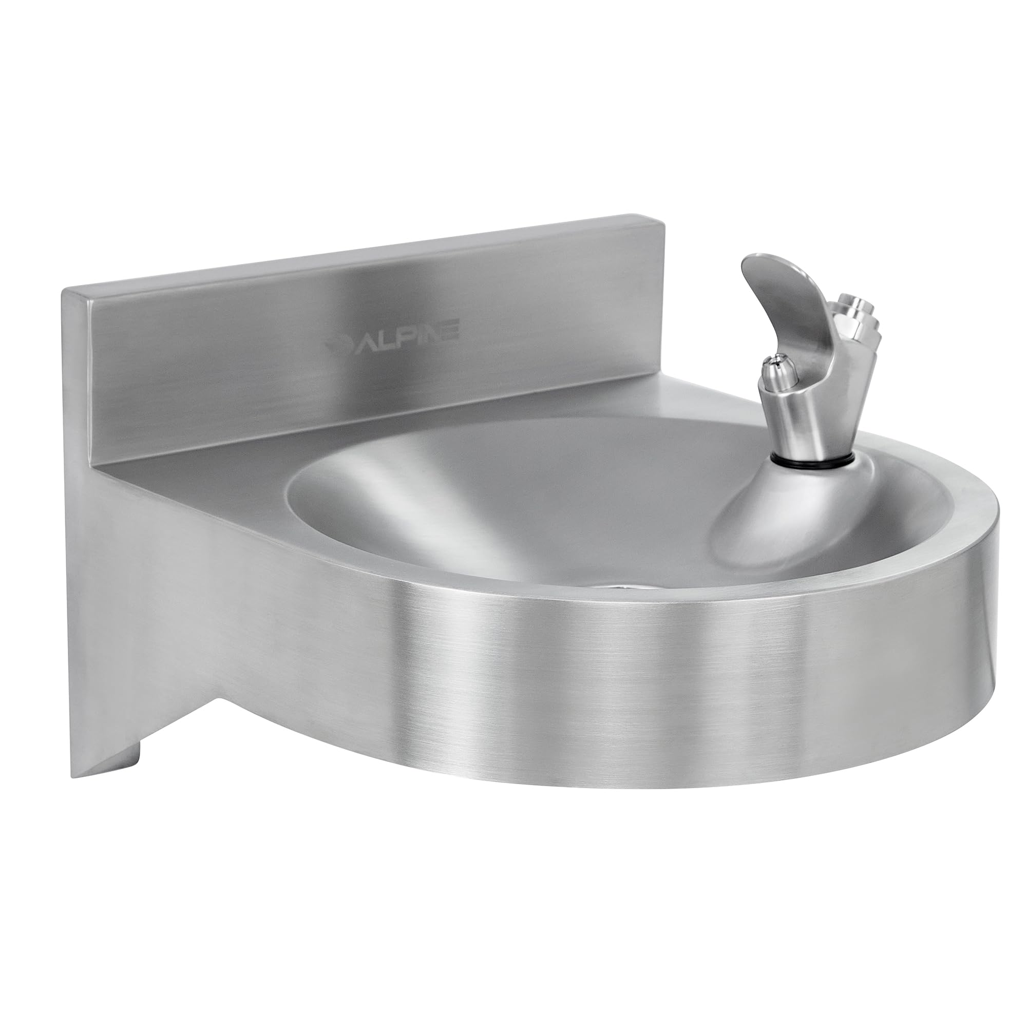 Alpine Water Drinking Fountain Wall Mounted - Commercial Hydration Station for Indoor & Outdoor in School, Parks, Courts & More (Stainless Steel)