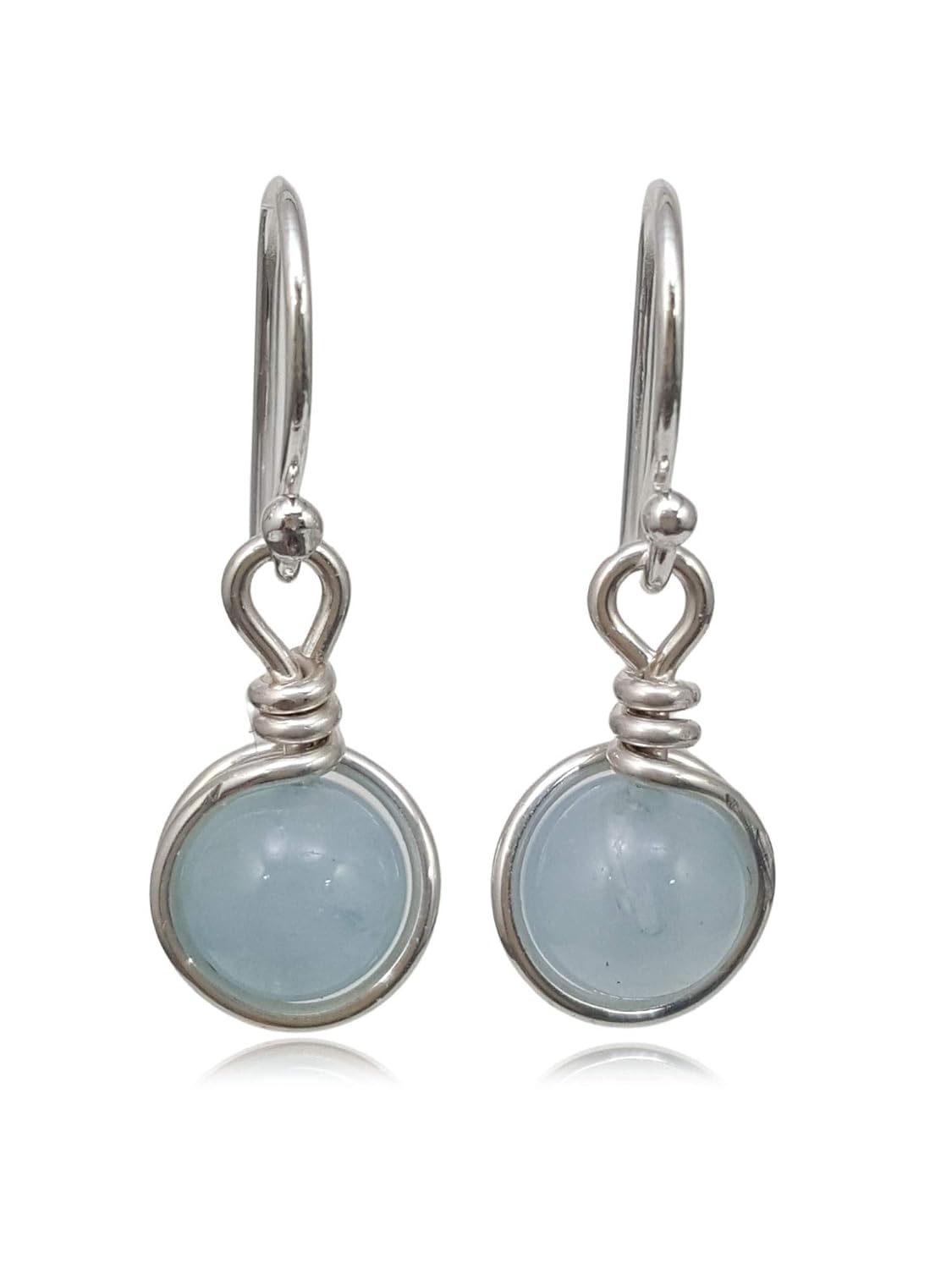 TreasureBay Orecchini Pendenti In Pietra Naturale Con Gancio In Argento 925 - Fatti A Mano, Regalo Per Lei