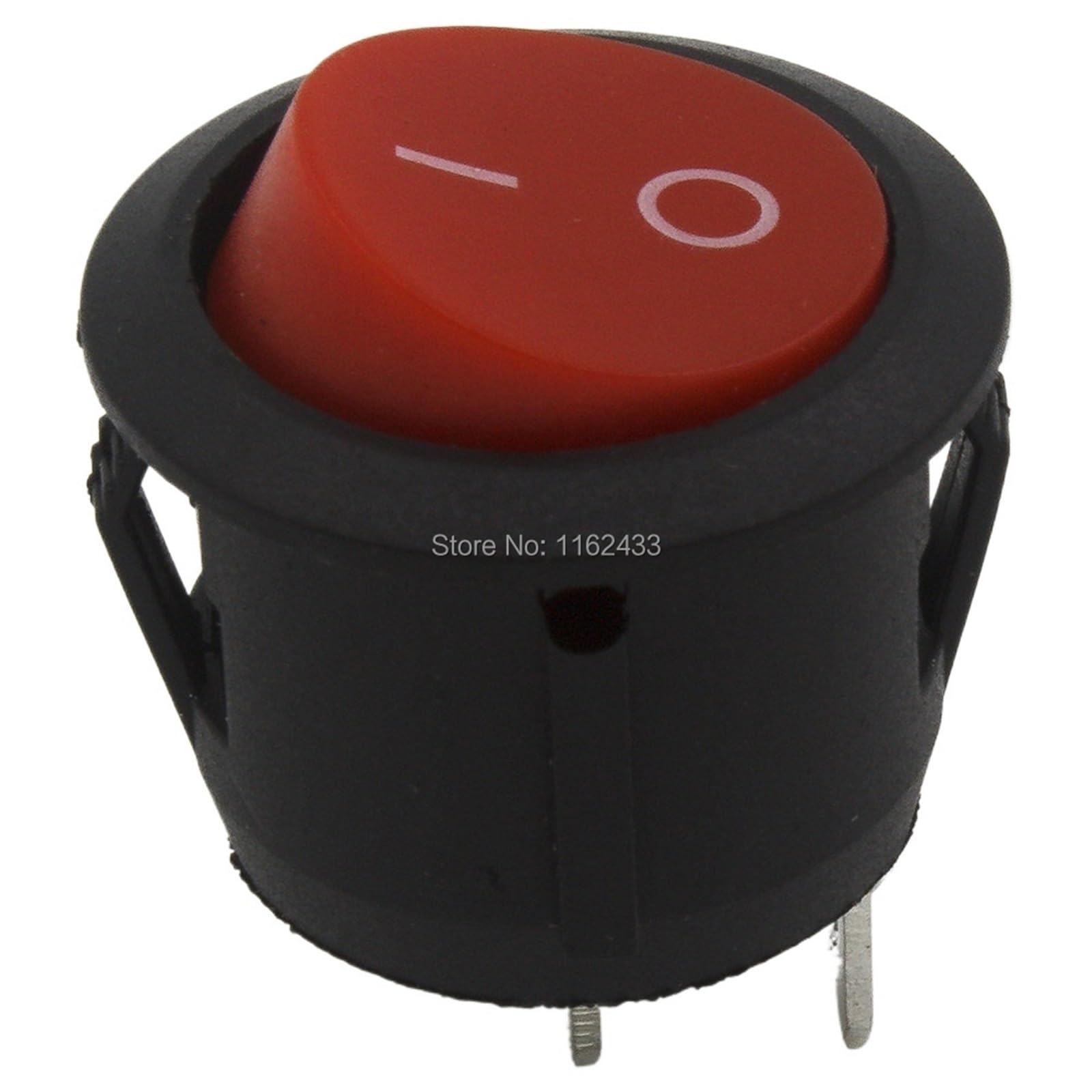 Interrupteur à Bascule Rond à 2 Broches, diamètre 20 mm, 100 pièces/lot, KCD1-101-5, perforé, Marche/arrêt, Rouge, Noir, Transparent, Rouge, Blanc, KCD1-105(Rosso)