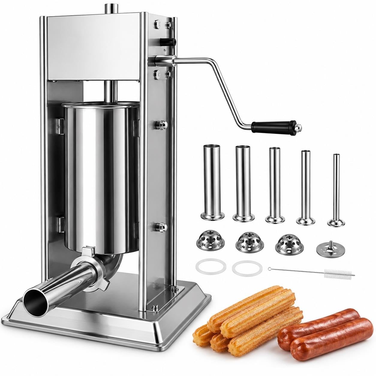 Manueller Churro-Maker Und Wurstfüller, Edelstahl, 3L/5L/7L