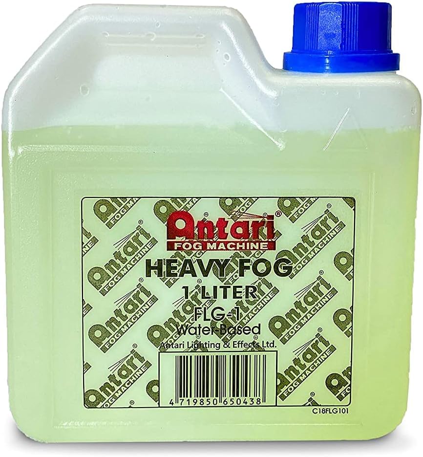 Antari Fog Effect Liquid, Heavy and Long Lasting Fog (FLG), water-based, odorless, non-irritating, EG-Free, safe, non-flammable, eco-friendly, Made in Taiwan - 1 Liter