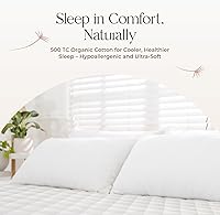 Vista 9 de Protector de colchón 100% algodón orgánico – Protector superior acolchado de lujo para colchón suave y transpirable lavable a máquina – Comercio