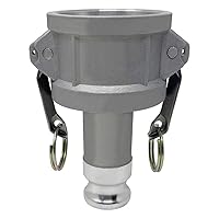 Vista 8 de Gloxco Tipo de aluminio DA leva y ranura de manguera de montaje, reductor, 4 "Camlock hembra x 2 "Camlock macho (CAM-4020-DA-AL)