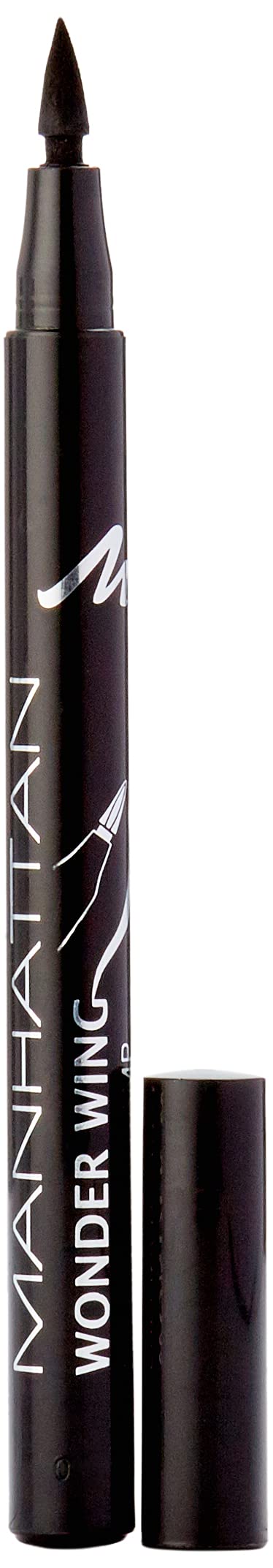 Manhattan Wonder Wing Eyeliner & Stamp, sello negro eyeliner para un ideal simétrico, color negro 001, 1 x 1,6 ml