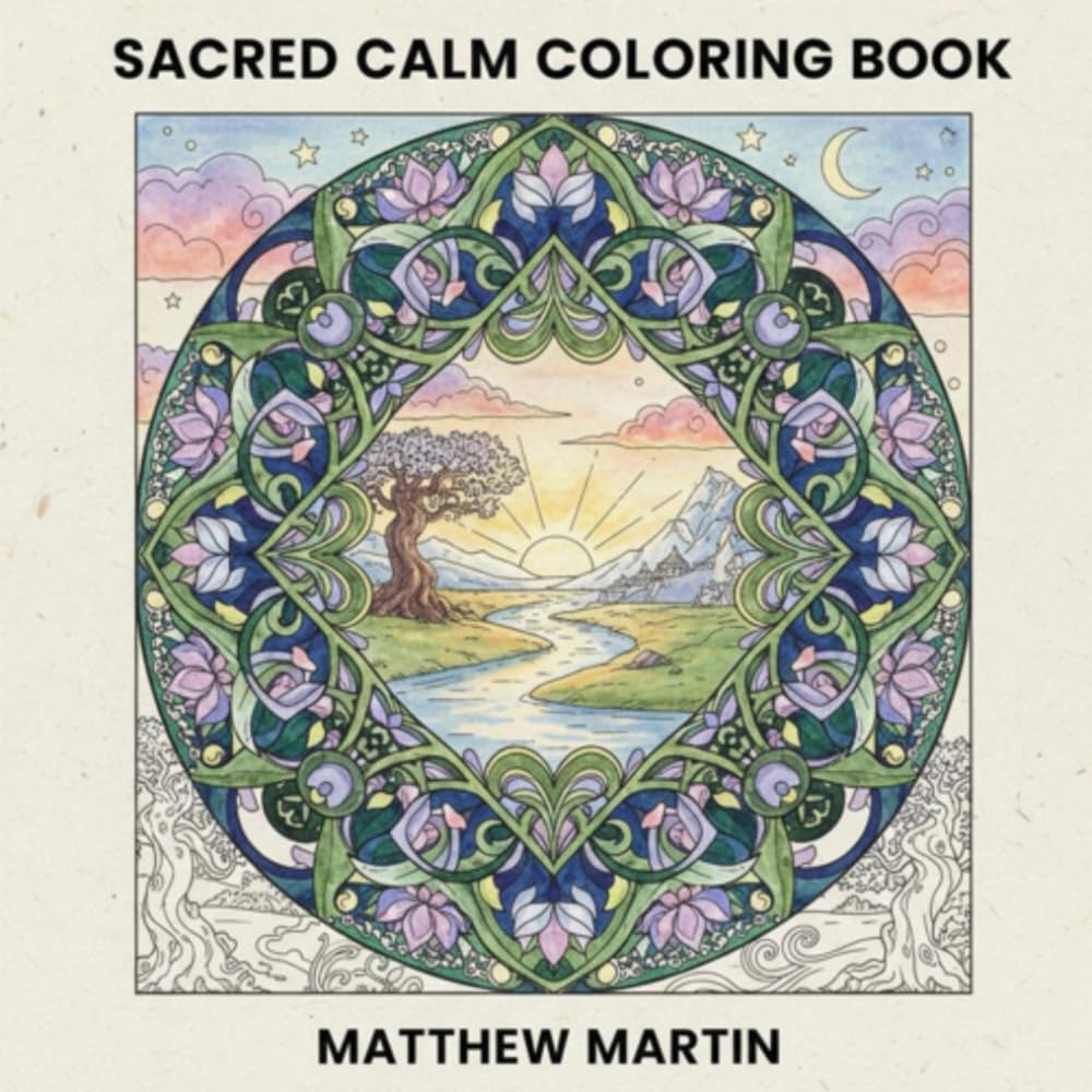 Sacred Calm Coloring Book: A Sacred Geometry Coloring Book for Stress Relief & Mindful Relaxation