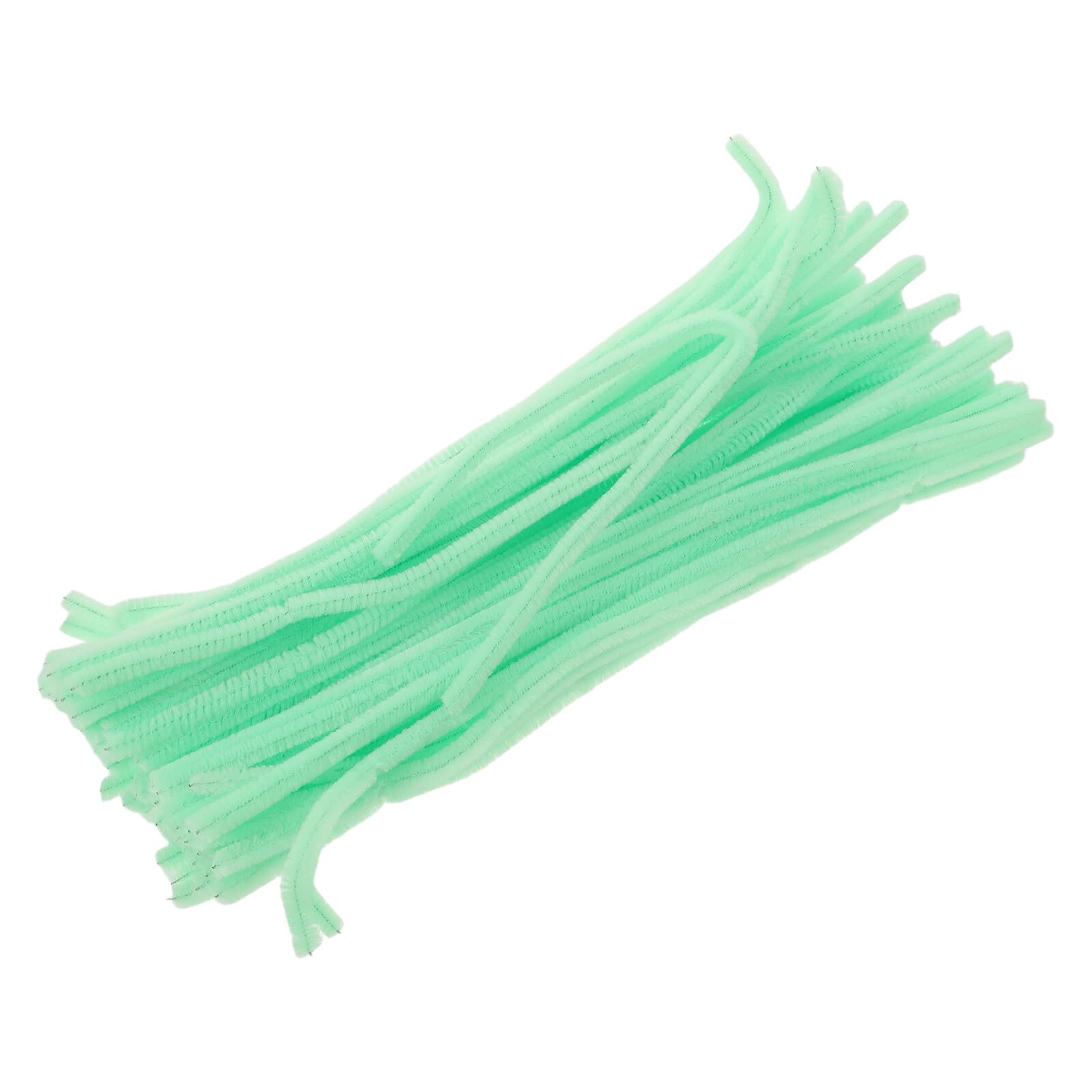 Scovolini Ciniglia per Bricolage 600 Pezzi Verde Chiaro | Peluche e Metallo, Fili Flessibili per Lavori Creativi, Adatti a Casa e Aula, per Adulti e Bambini
