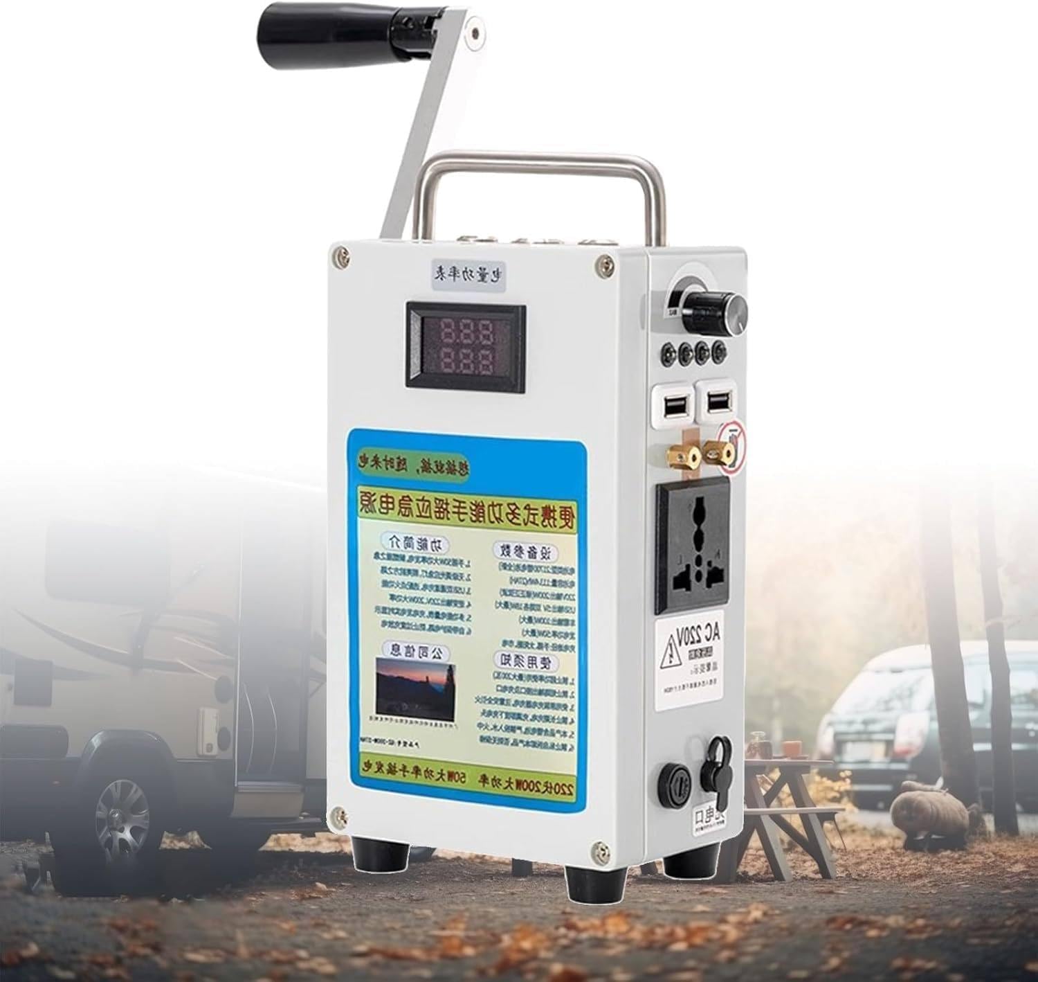 Emergency Manual Generator Charger, Survival Hand Crank Generator Generator