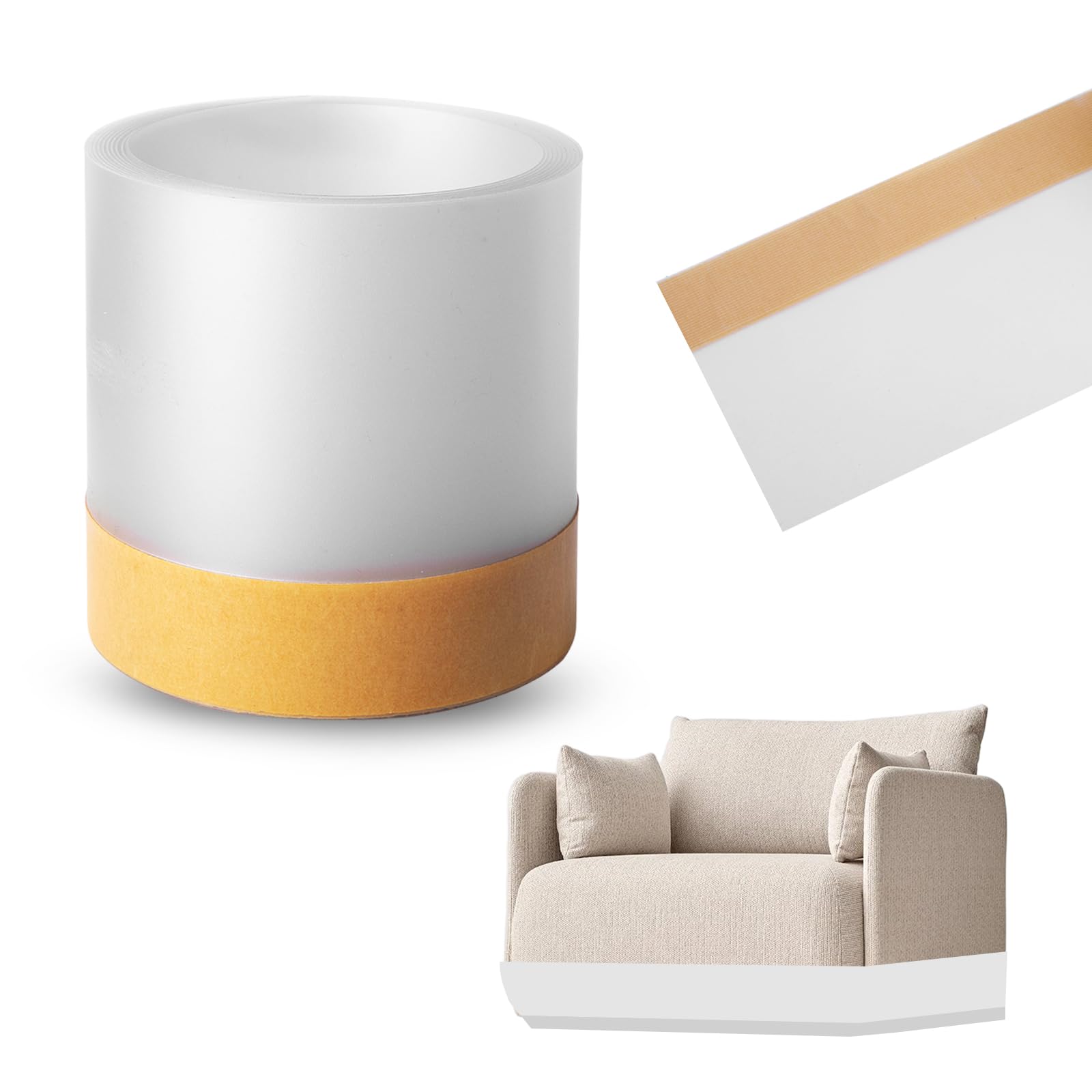 Spielzeugblocker für Unter Couch und Unter Bett, für Säuglinge & Haustiere Spielzeug von Gehen Schieben, Einstellbar Gap Bumper, Sofa Lücke Blocker für Haustiere (Transparent)