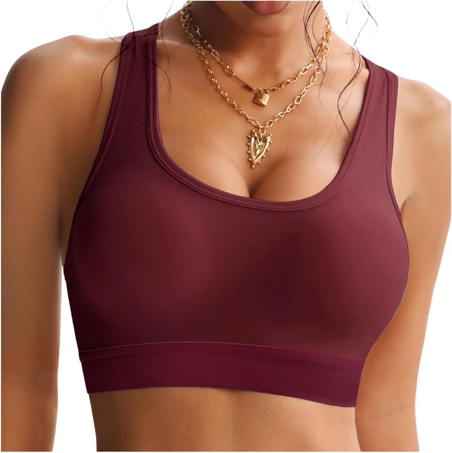 Women High Impact Sports Bras High Support Racerback Bra Breathable Seamless No Underwire Yoga Workout Bras