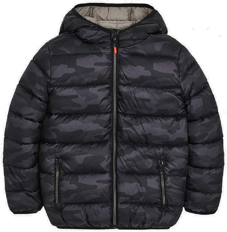 18-07471-022 - Feathered Look Coat for Boys 14 Years Black