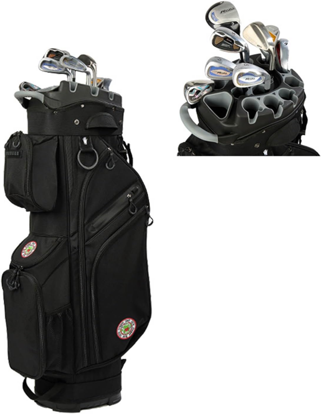[xromtbem] 大容量ゴルフカートバッグ 14 個の個別クラブ開口部 追加の 30% 収納スペース 永久使用のための強化ベース
