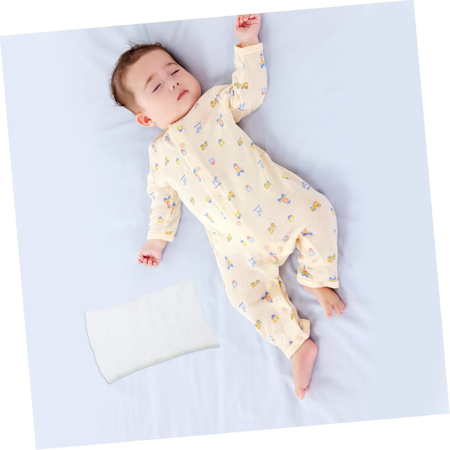 ibasenice Breathable Mesh Diaper Covers Lightweight Nylon and Elastic Fiber Material 5pcs Stretchable Underwear for Newborn and Boys for Summer Crawling and Easy Cleaning White