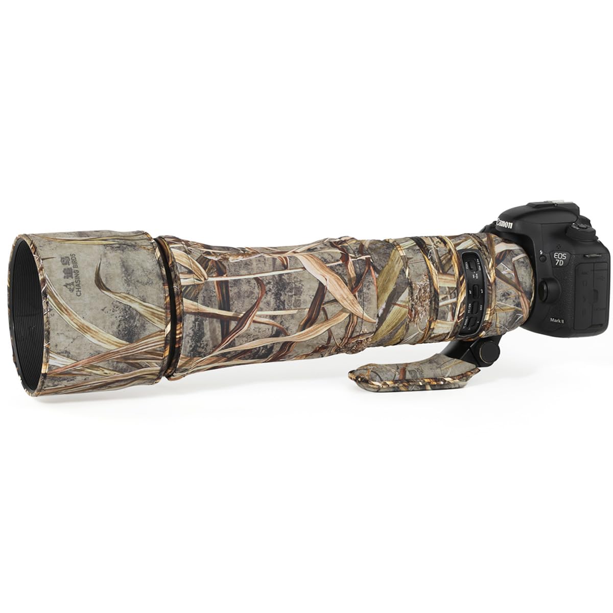 CHASING BIRDS Manteau de protection imperméable camouflage pour Tamron SP 150-600 mm F5-6.3 Di VC USD A011 - Housse de protection imperméable (camouflage roseau)