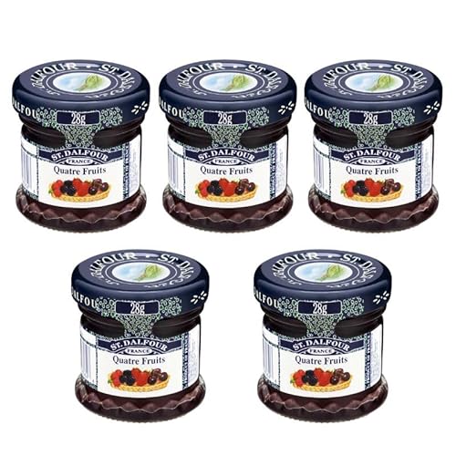Kit 5 Geleias Importadas Mini St Dalfour 4 Frutas Degustação