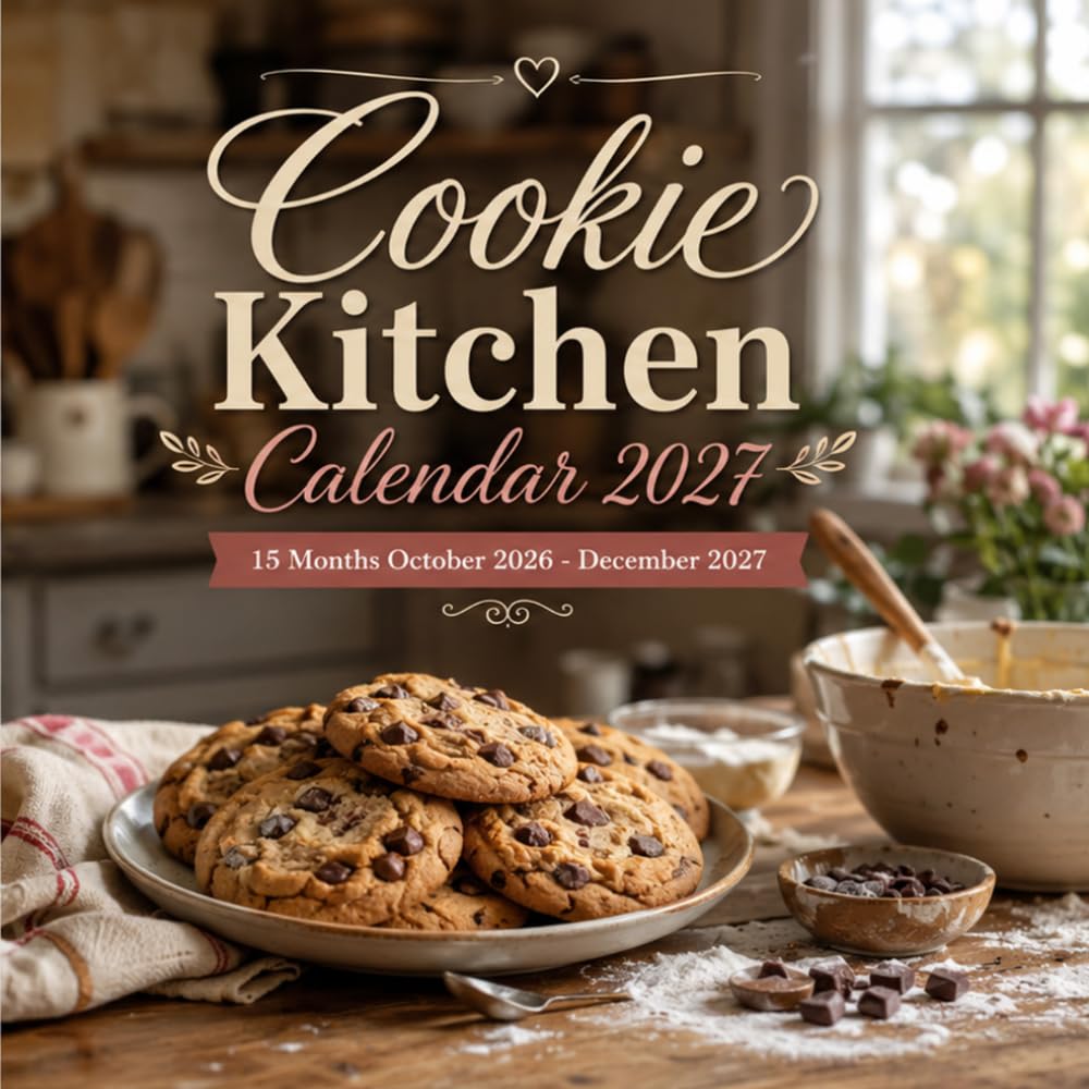 Cookie Kitchen Calendar 2027: 15-Month • October 2026 – December 2027: Delicious Cookie Photography, Spacious Planning Pages