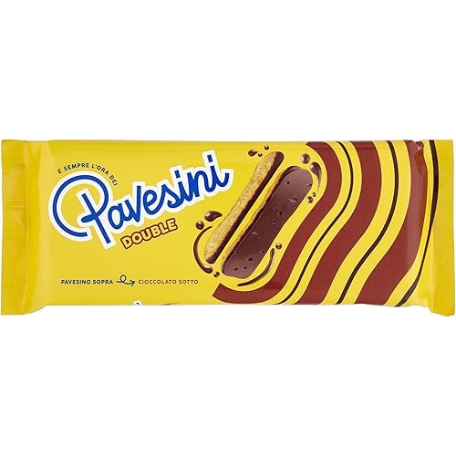 Pavesi Pavesini Double, Snack Croccante con Cioccolato Fondente, Snack Leggero, Confezione da 60 gr