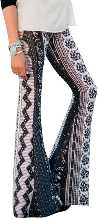 patterned bootcut leggings